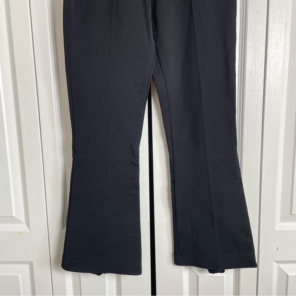 Vintage Flare Ski Snow Pants Womens 8 Black Made in USA Nylon Wool blend Stirrup - Picture 4 of 15
